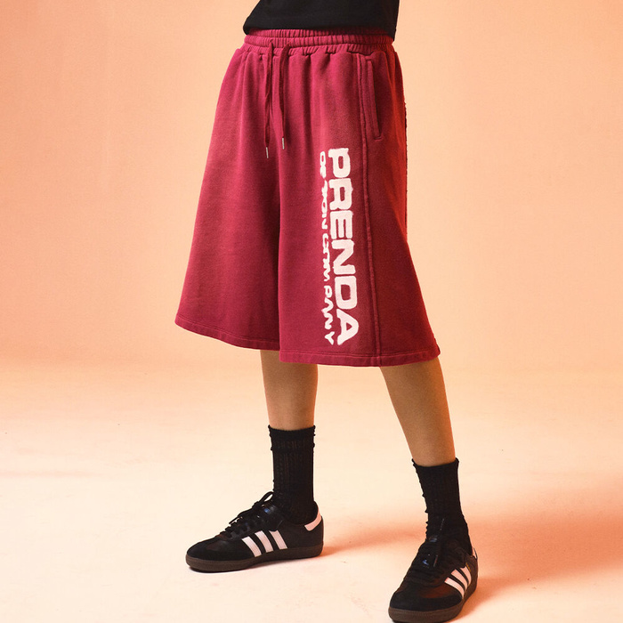 韓國PRENDA - GRADIENT RAWCUT SHORTS MAGENTA